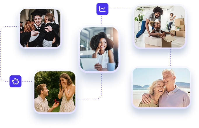 Diverse people connections and relationships
